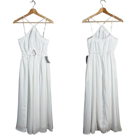 Petal + Pup Madi Maxi Dress Womens Small White Sleeveless Cut Out Flowy Boho NWT - Picture 3 of 15